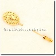 Hawaiian Bird of Paradise Stickpin - Hawaii Gold Jewelry