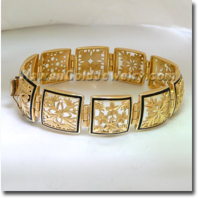 Hawaiian Multi Quilt Bracelet - Hawaii Gold Jewelry