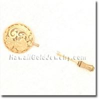 Hawaiian Round Cut Out Stickpin - Hawaii Gold Jewelry