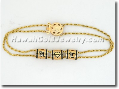 Hawaiian Slider Bracelet - Hawaii Gold Jewelry