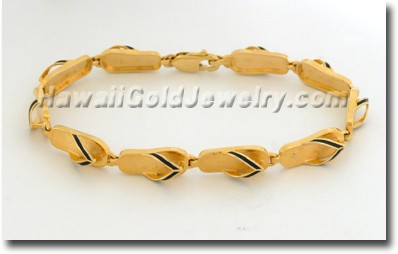 Hawaiian Slipper Link Bracelet - Hawaii Gold Jewelry