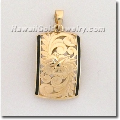 Hawaiian Dome Pendant - Hawaii Gold Jewelry