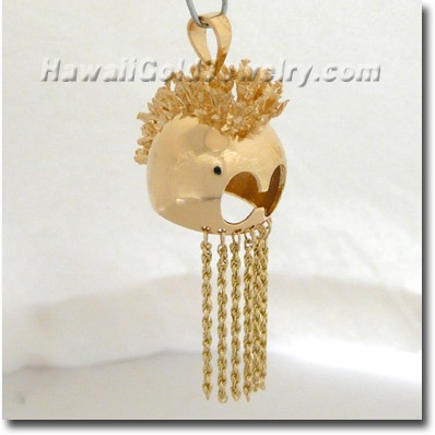 Hawaiian Helmet Pendant - Hawaii Gold Jewelry