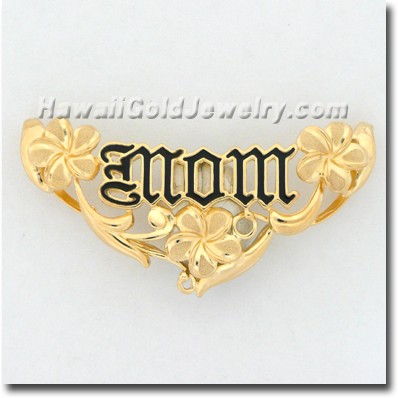 Hawaiian Mom Plumeria Slide - Hawaii Gold Jewelry