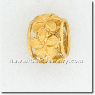 Hawaiian Plumeria Spinner - Hawaii Gold Jewelry