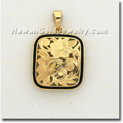 Hawaiian Puanani Pendant - Hawaii Gold Jewelry