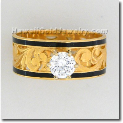 Hawaiian Cut-Out Ring - Hawaii Gold Jewelry