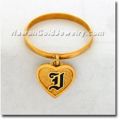 Hawaiian Friendship Heart Ring - Hawaii Gold Jewelry