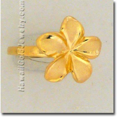 Hawaiian Plumeria Ring - Hawaii Gold Jewelry