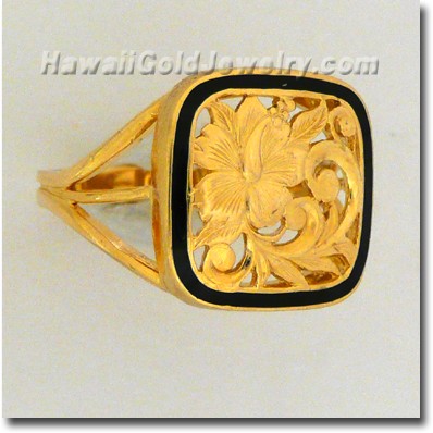 Hawaiian Puanani Ring - Hawaii Gold Jewelry