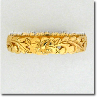 Hawaiian Scallop Ring - Hawaii Gold Jewelry