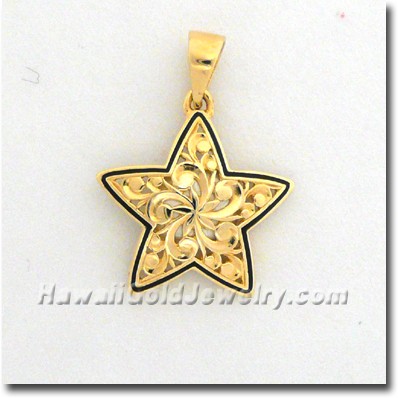 Hawaiian Hoku Pendant - Hawaii Gold Jewelry