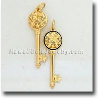 Key Plumeria Pendant ペンダント - ハ
