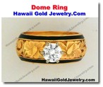 Hawaiian Dome Ring - Hawaii Gold Jewelry