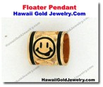 Hawaiian Floater Pendant - Hawaii Gold Jewelry