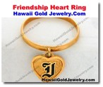 Hawaiian Friendship Heart Ring - Hawaii Gold Jewelry