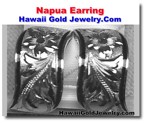 Hawaiian Napua Earring - Hawaii Gold Jewelry