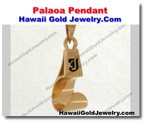 Hawaiian Palaoa Pendant - Hawaii Gold Jewelry