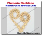 Hawaiian Plumeria Necklace - Hawaii Gold Jewelry