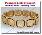 Hawaiian Puanani Link Bracelet - Hawaii Gold Jewelry