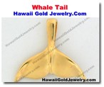 Hawaiian Whale Tail - Hawaii Gold Jewelry